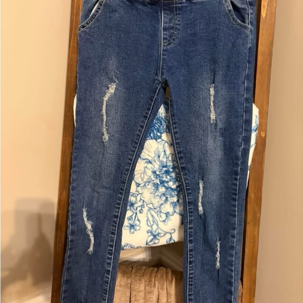Hayden Girls Blue Distressed Jeans